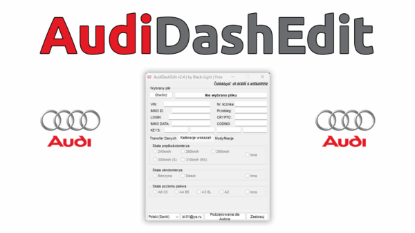 AudiDashEdit – wymiana licznika i aplikacja modyfikacji (AUDI)